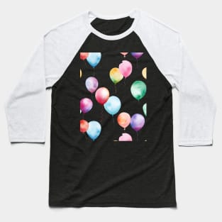 Watercolor Balloons Pattern #1 Baseball T-Shirt